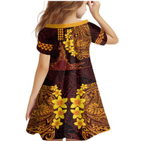 Hawaii Volcano Family Matching Mermaid Dress and Hawaiian Shirt Polynesian and Kakau Pattern