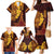 Hawaii Volcano Family Matching Mermaid Dress and Hawaiian Shirt Polynesian and Kakau Pattern