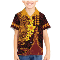Hawaii Volcano Family Matching Mermaid Dress and Hawaiian Shirt Polynesian and Kakau Pattern