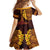 Hawaii Volcano Family Matching Puletasi and Hawaiian Shirt Polynesian and Kakau Pattern