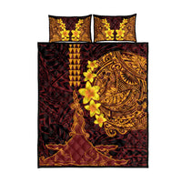 Hawaii Volcano Quilt Bed Set Polynesian and Kakau Pattern