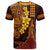 Hawaii Volcano T Shirt Polynesian and Kakau Pattern