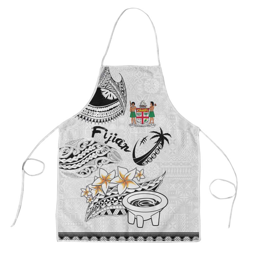 Fijian Traditional Culture Apron Tapa Tribal Tattoos LT03 White - Polynesian Pride