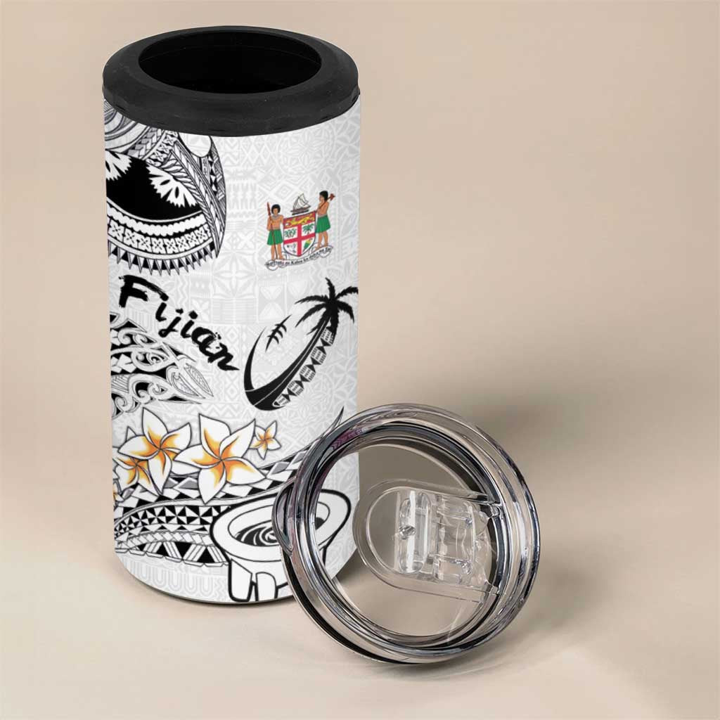 Fijian Traditional Culture 4 in 1 Can Cooler Tumbler Tapa Tribal Tattoos - Polynesian Pride