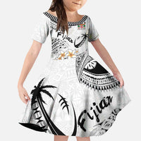 Fijian Traditional Culture Family Matching Short Sleeve Bodycon Dress and Hawaiian Shirt Tapa Tribal Tattoos - Polynesian Pride