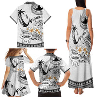 Fijian Traditional Culture Family Matching Tank Maxi Dress and Hawaiian Shirt Tapa Tribal Tattoos - Polynesian Pride