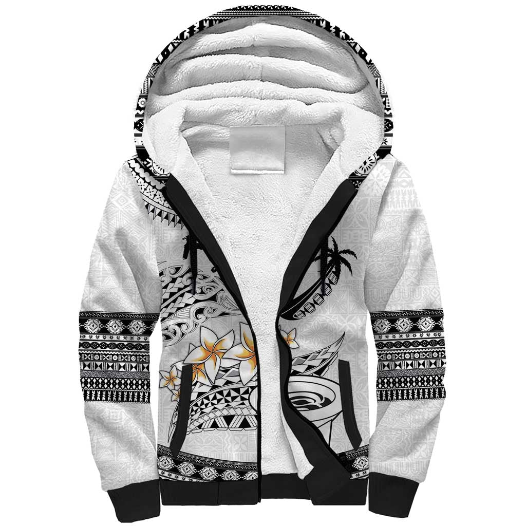 Fijian Traditional Culture Sherpa Hoodie Tapa Tribal Tattoos - Polynesian Pride