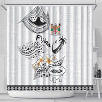 Fijian Traditional Culture Shower Curtain Tapa Tribal Tattoos - Polynesian Pride