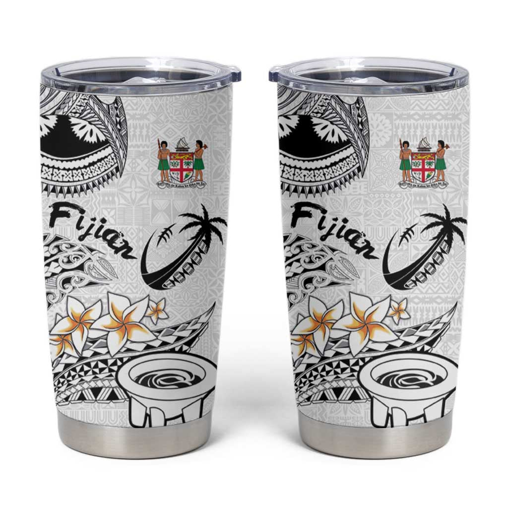 Fijian Traditional Culture Tumbler Cup Tapa Tribal Tattoos LT03 White - Polynesian Pride