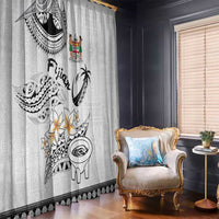 Fijian Traditional Culture Window Curtain Tapa Tribal Tattoos - Polynesian Pride