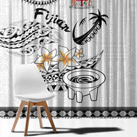 Fijian Traditional Culture Window Curtain Tapa Tribal Tattoos - Polynesian Pride