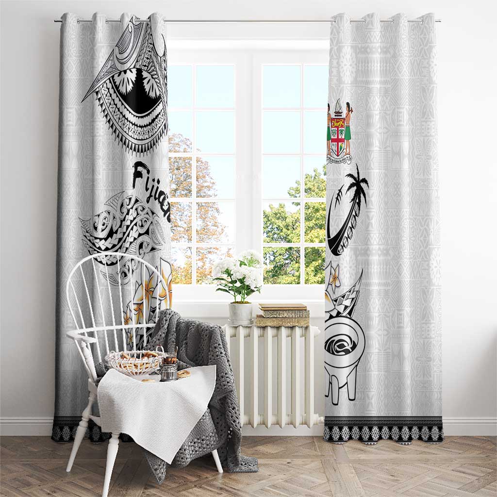 Fijian Traditional Culture Window Curtain Tapa Tribal Tattoos - Polynesian Pride