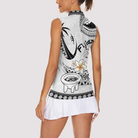 Fijian Traditional Culture Women Sleeveless Polo Shirt Tapa Tribal Tattoos - Polynesian Pride