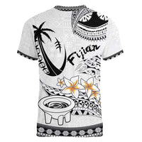 Fijian Traditional Culture Women V-Neck T-Shirt Tapa Tribal Tattoos LT03 - Polynesian Pride