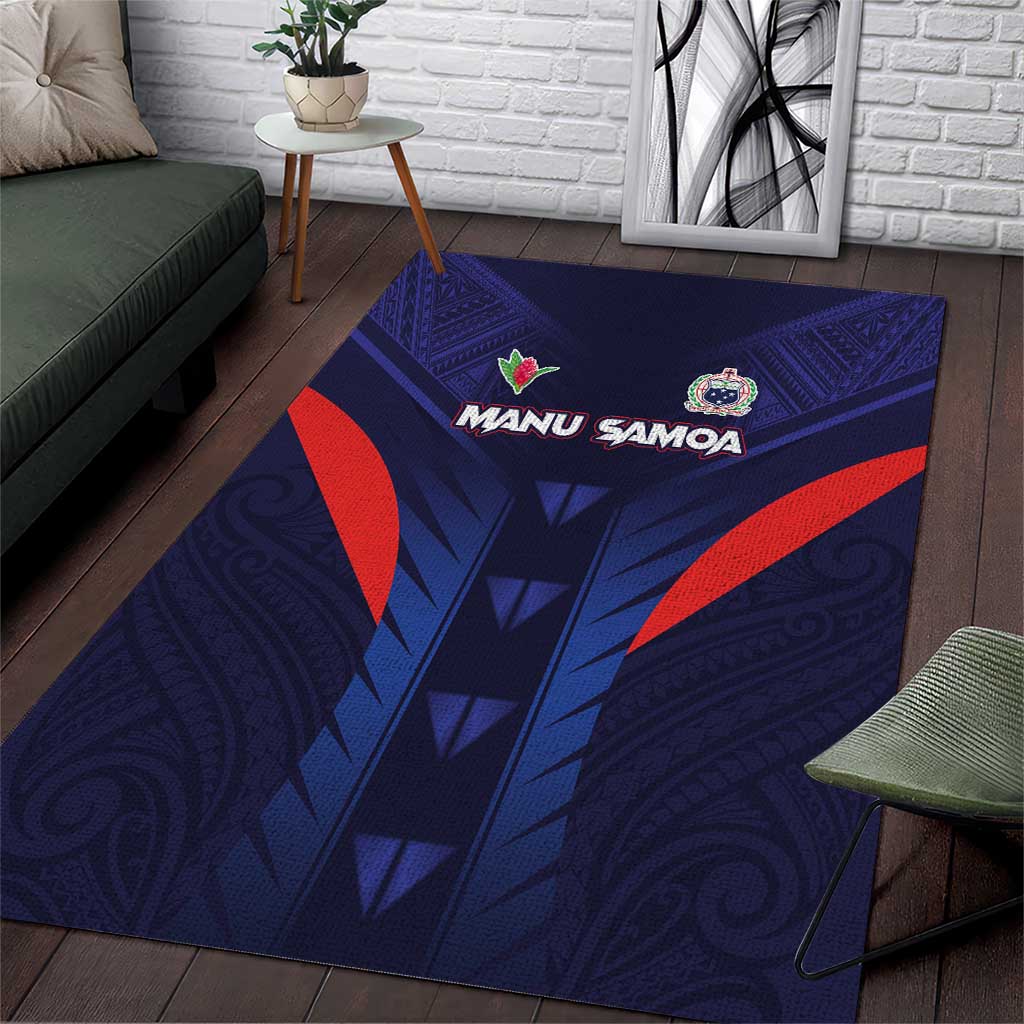 Rugby Samoa Area Rug Siva Tau Spirit Sporty Vibes - Polynesian Pride
