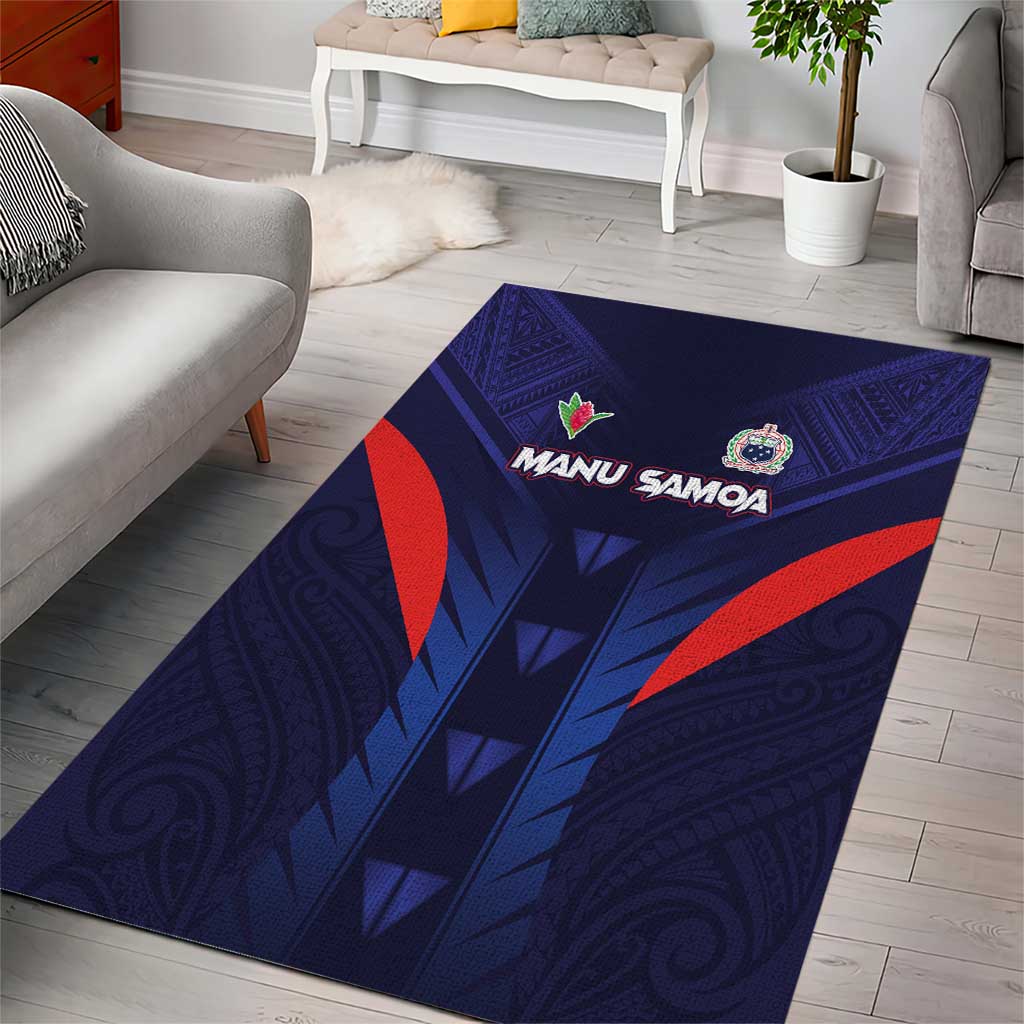 Rugby Samoa Area Rug Siva Tau Spirit Sporty Vibes - Polynesian Pride