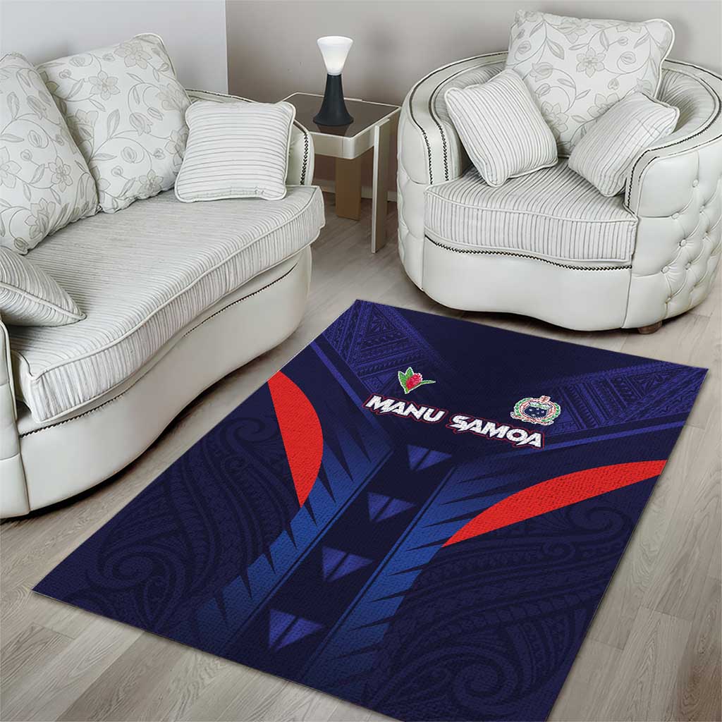 Rugby Samoa Area Rug Siva Tau Spirit Sporty Vibes - Polynesian Pride