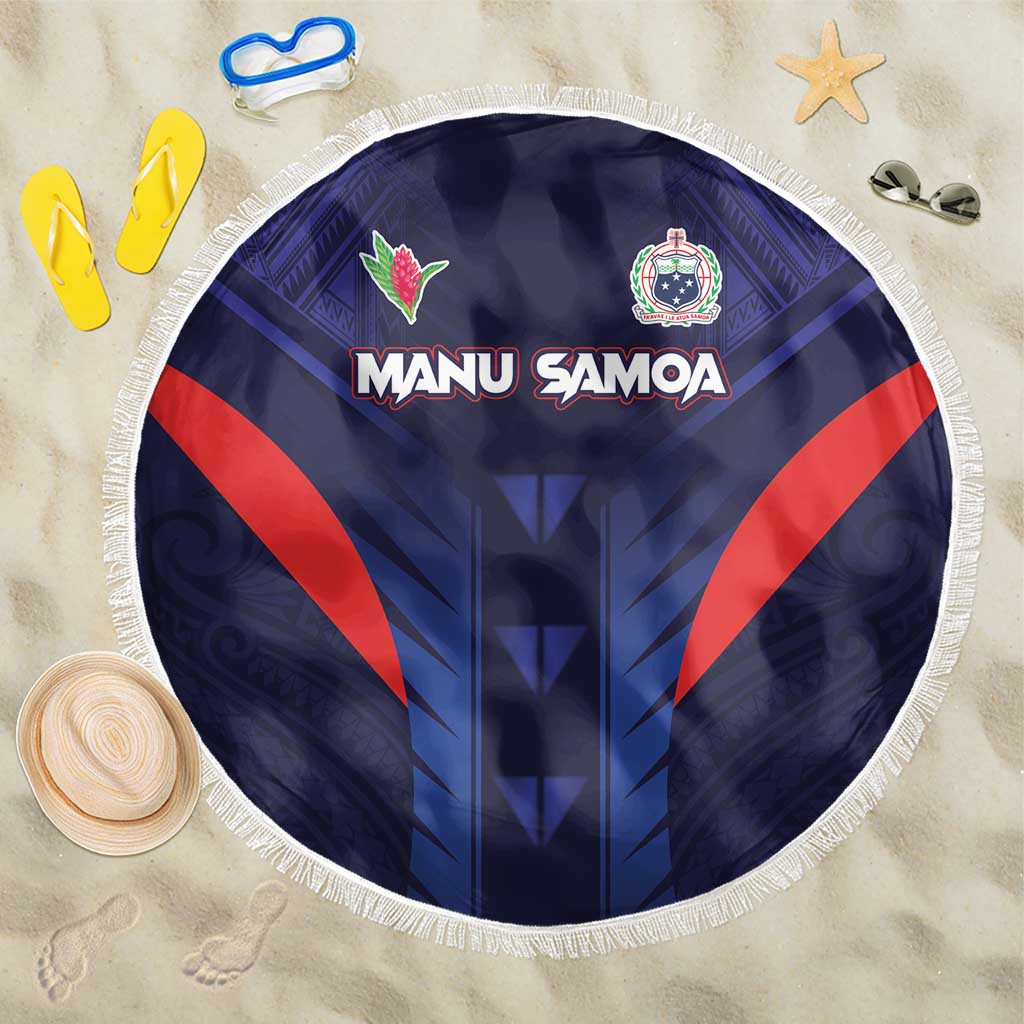 Rugby Samoa Beach Blanket Siva Tau Spirit Sporty Vibes - Polynesian Pride