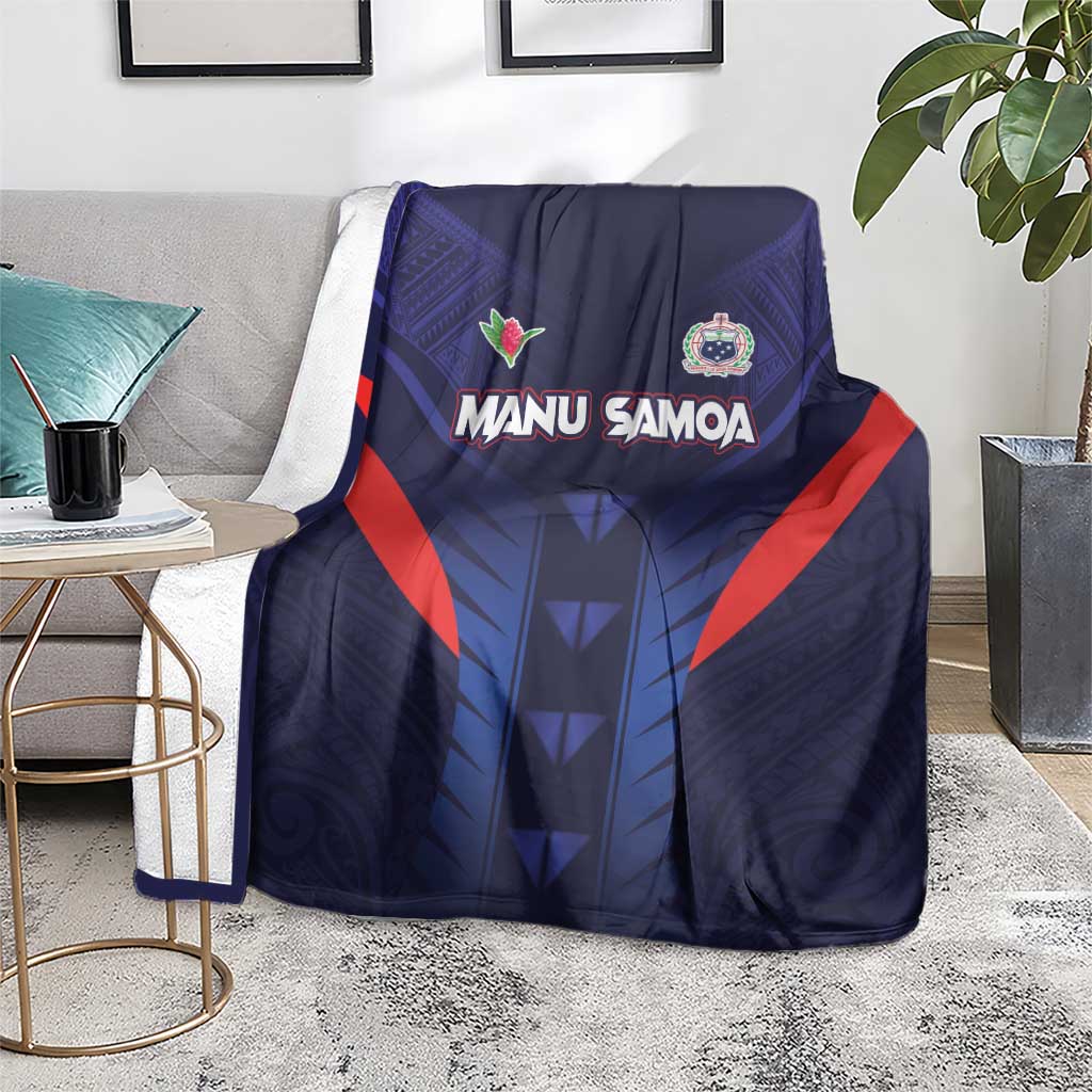 Rugby Samoa Blanket Siva Tau Spirit Sporty Vibes - Polynesian Pride