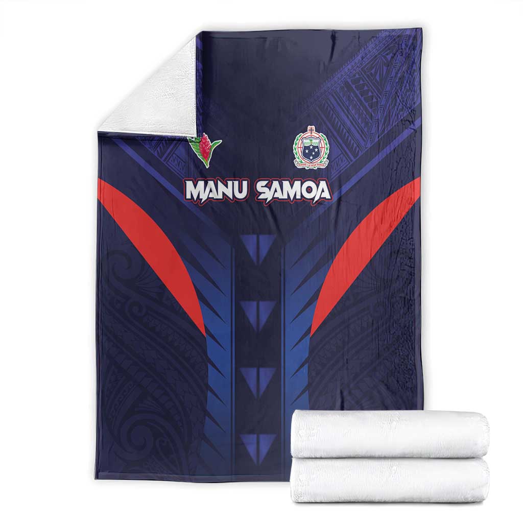 Rugby Samoa Blanket Siva Tau Spirit Sporty Vibes - Polynesian Pride