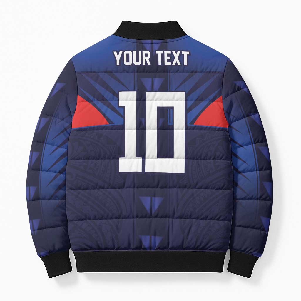 Custom Rugby Samoa Bomber Puffer Jacket Siva Tau Spirit Sporty Vibes - Polynesian Pride