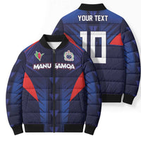 Custom Rugby Samoa Bomber Puffer Jacket Siva Tau Spirit Sporty Vibes - Polynesian Pride