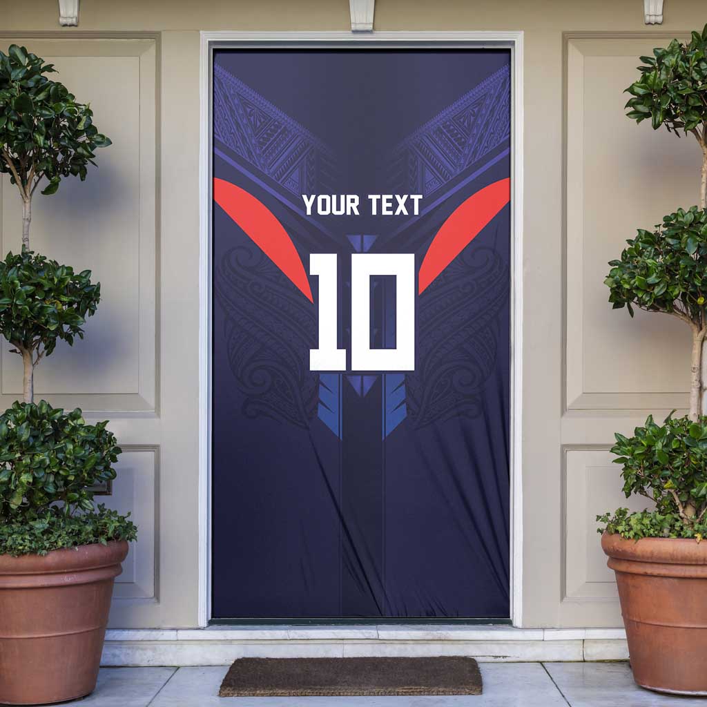 Custom Rugby Samoa Door Cover Siva Tau Spirit Sporty Vibes - Polynesian Pride