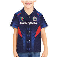 Custom Rugby Samoa Family Matching Mermaid Dress and Hawaiian Shirt Siva Tau Spirit Sporty Vibes - Polynesian Pride