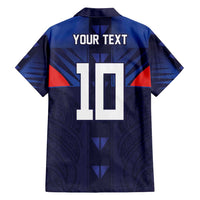 Custom Rugby Samoa Family Matching Off Shoulder Short Dress and Hawaiian Shirt Siva Tau Spirit Sporty Vibes - Polynesian Pride