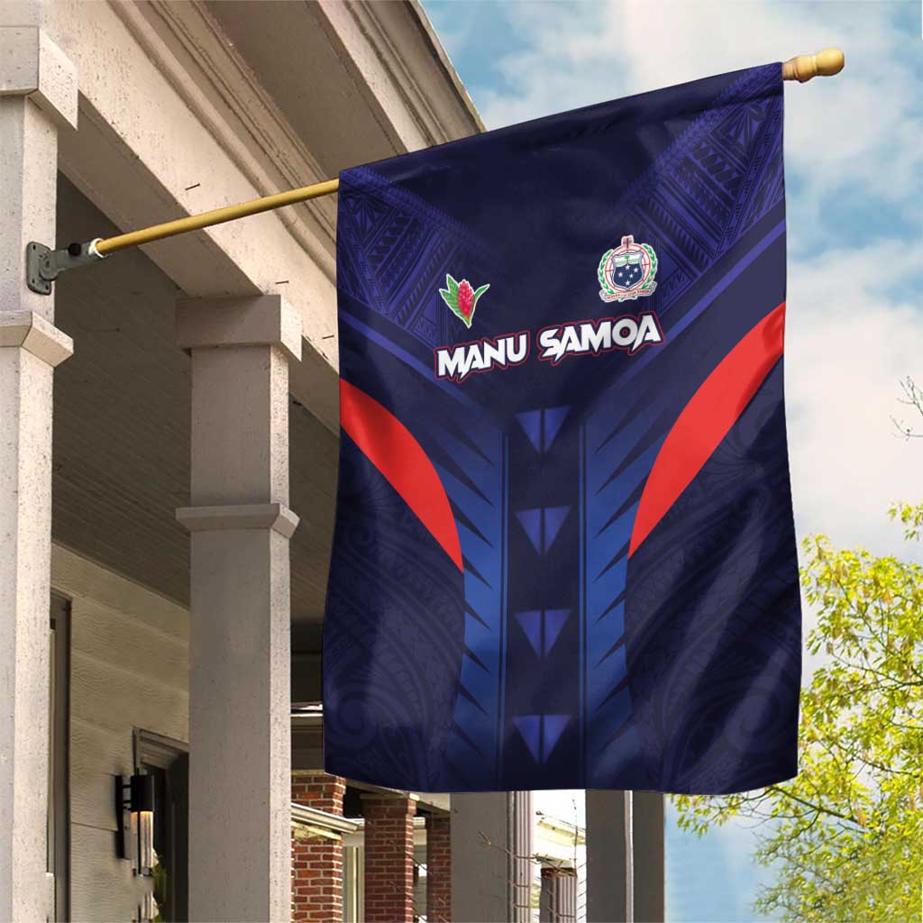 Rugby Samoa Garden Flag Siva Tau Spirit Sporty Vibes - Polynesian Pride