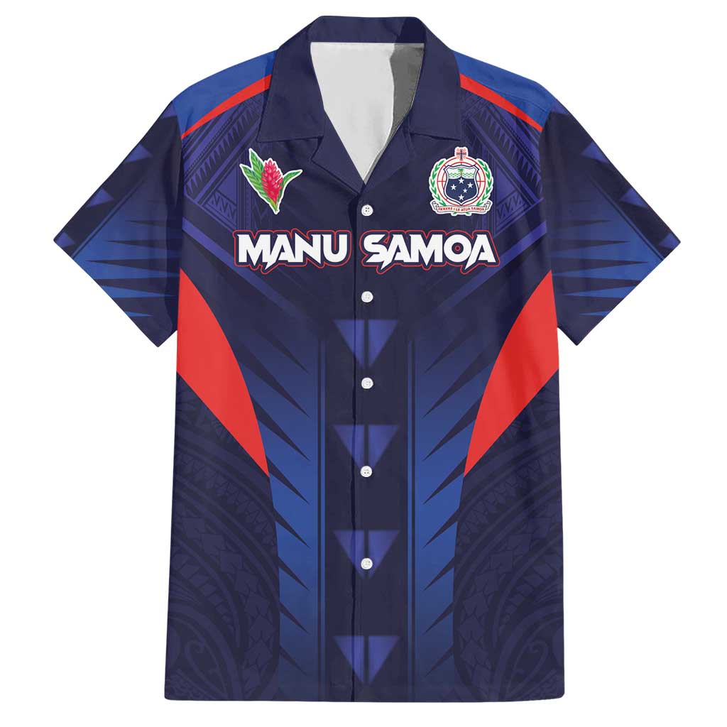 Custom Rugby Samoa Hawaiian Shirt Siva Tau Spirit Sporty Vibes - Polynesian Pride