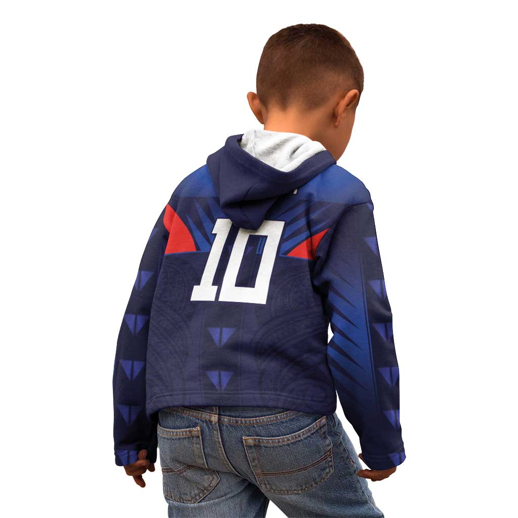 Custom Rugby Samoa Kid Hoodie Siva Tau Spirit Sporty Vibes - Polynesian Pride