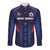 Custom Rugby Samoa Long Sleeve Button Shirt Siva Tau Spirit Sporty Vibes - Polynesian Pride