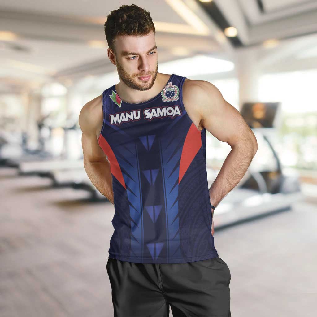 Custom Rugby Samoa Men Tank Top Siva Tau Spirit Sporty Vibes - Polynesian Pride
