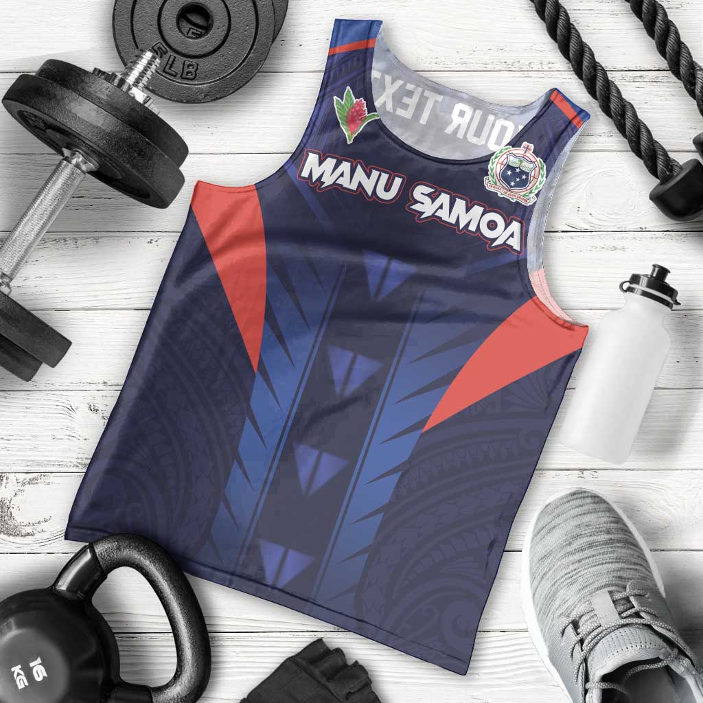 Custom Rugby Samoa Men Tank Top Siva Tau Spirit Sporty Vibes - Polynesian Pride