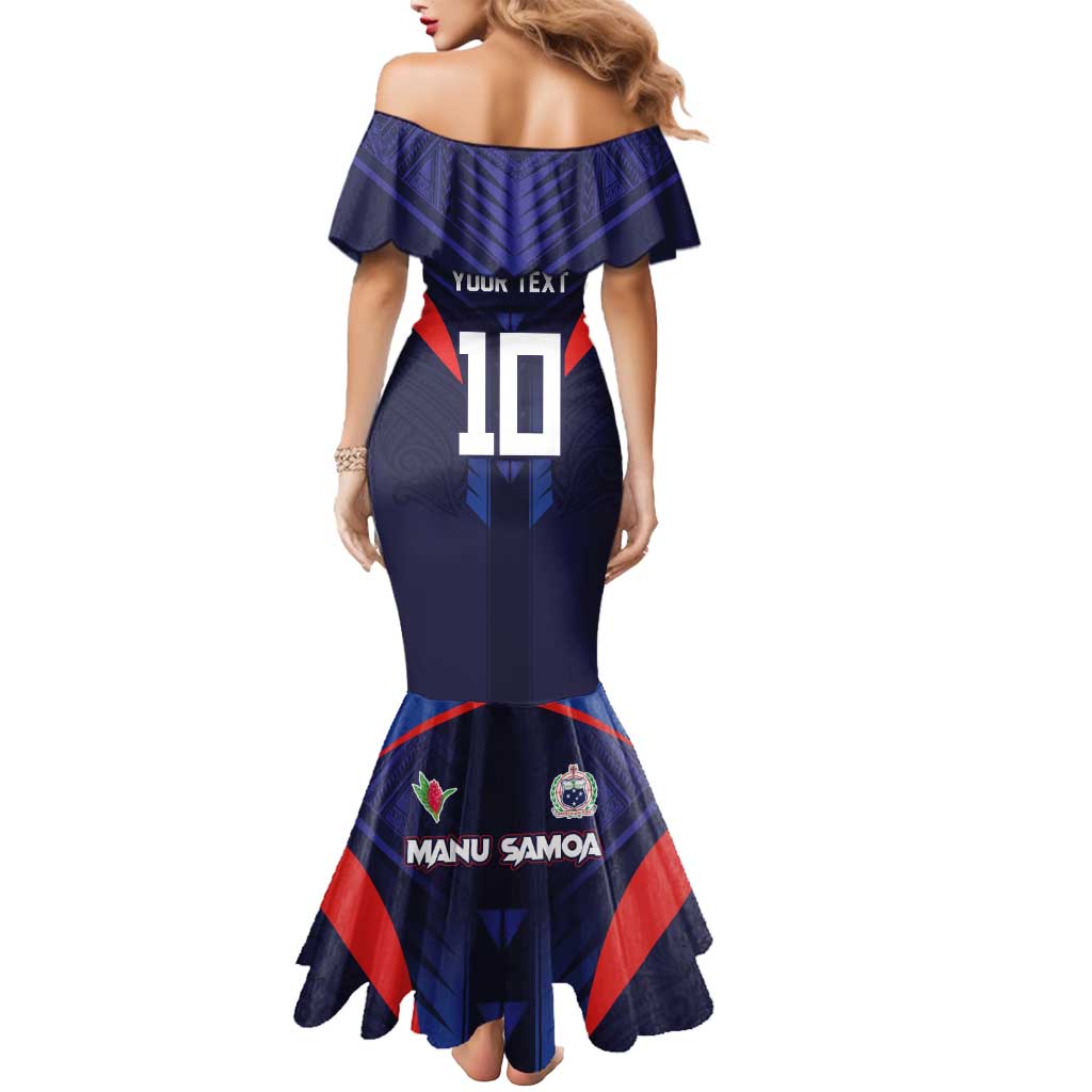 Custom Rugby Samoa Mermaid Dress Siva Tau Spirit Sporty Vibes LT03 - Polynesian Pride