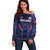 Custom Rugby Samoa Off Shoulder Sweater Siva Tau Spirit Sporty Vibes - Polynesian Pride