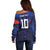 Custom Rugby Samoa Off Shoulder Sweater Siva Tau Spirit Sporty Vibes - Polynesian Pride