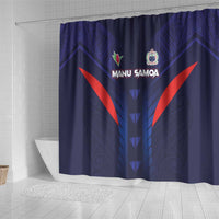 Rugby Samoa Shower Curtain Siva Tau Spirit Sporty Vibes - Polynesian Pride