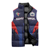 Custom Rugby Samoa Sleeveless Puffer Jacket Siva Tau Spirit Sporty Vibes - Polynesian Pride