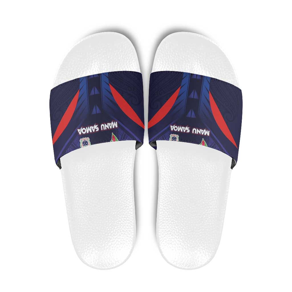 Rugby Samoa Slide Sandals Siva Tau Spirit Sporty Vibes - Polynesian Pride