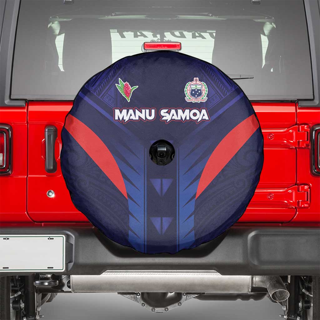 Rugby Samoa Spare Tire Cover Siva Tau Spirit Sporty Vibes - Polynesian Pride