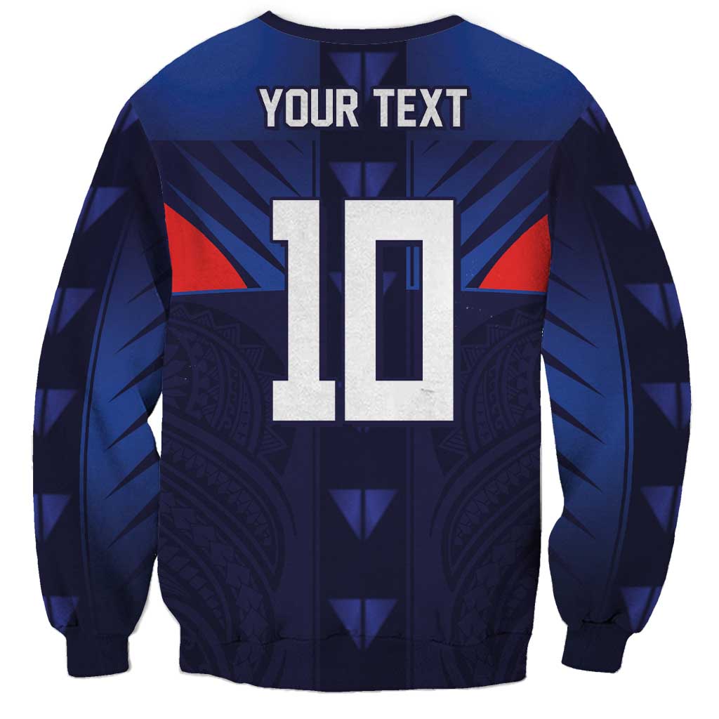 Custom Rugby Samoa Sweatshirt Siva Tau Spirit Sporty Vibes - Polynesian Pride