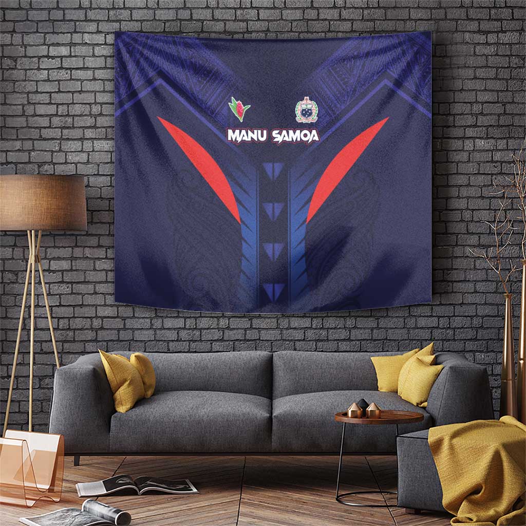 Rugby Samoa Tapestry Siva Tau Spirit Sporty Vibes - Polynesian Pride