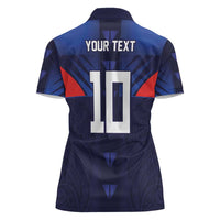 Custom Rugby Samoa Women Polo Shirt Siva Tau Spirit Sporty Vibes - Polynesian Pride