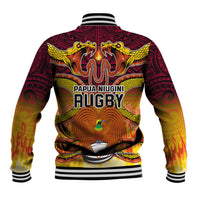 PNG Port Moresby Vipers Rugby Baseball Jacket Fire Vipers Mix PNG Bird Polynesian Tattoo LT03 - Polynesian Pride