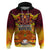 PNG Port Moresby Vipers Rugby Hoodie Fire Vipers Mix PNG Bird Polynesian Tattoo LT03 Yellow - Polynesian Pride