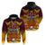 PNG Port Moresby Vipers Rugby Hoodie Fire Vipers Mix PNG Bird Polynesian Tattoo LT03 - Polynesian Pride