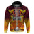 PNG Port Moresby Vipers Rugby Hoodie Fire Vipers Mix PNG Bird Polynesian Tattoo LT03 - Polynesian Pride