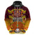 PNG Port Moresby Vipers Rugby Hoodie Fire Vipers Mix PNG Bird Polynesian Tattoo LT03 - Polynesian Pride